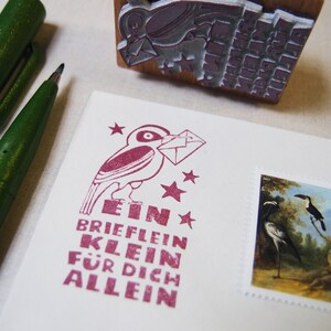 Sello "Una pequeña carta pequeña" Pájaro