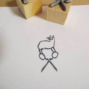 Stempel Set Schaf Wolke Schere