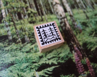 Stempel Briefmarke Wald