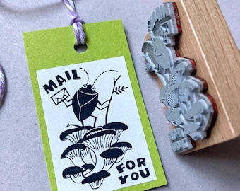 Stamp "you got mail" caterpillar insects