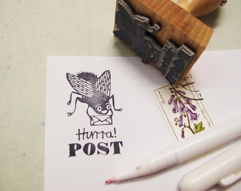 Stamp "post" funny fly stamp mail