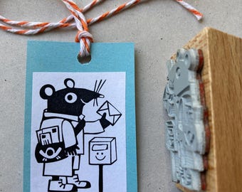 postage stamp german mouse