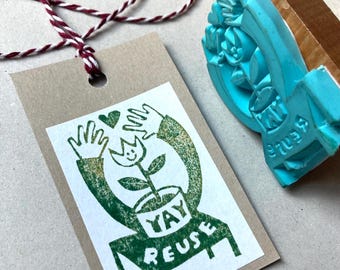 Stamp "Recycling" ecofriendly packaging