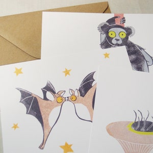 Set de papelería "Murciélago" Indri, Hongo y Escarabajo