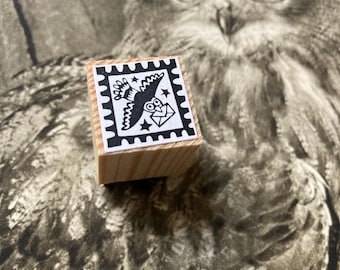 postage stamp owl stamp