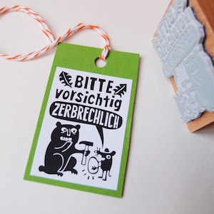 Stempel "zerbrechlich"  Vorsichtig bitte