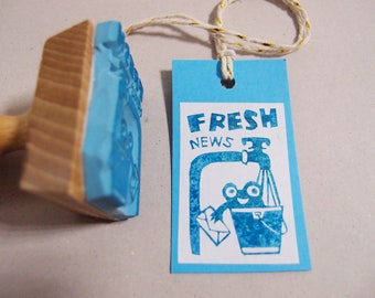 stamp fresh news frog