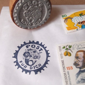 Francobollo "Posta per te" francobollo rotondo corno postale