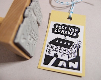 Stempel Post von zu Hause