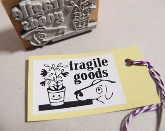 handle with care rubberstamp fragile
