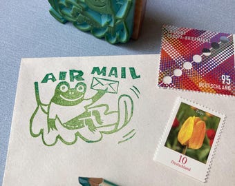 stamp airmail rabbit set