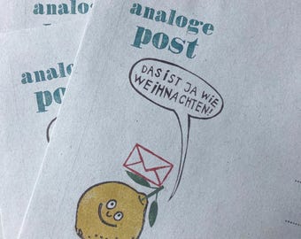 Set of 10 illustrated envelopes &quot;orange&quot;