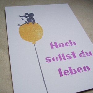 Postkarte Hoch sollst Du leben Bild 2