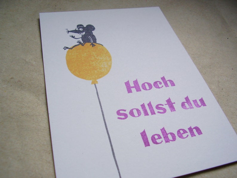 Postkarte Hoch sollst Du leben Bild 2