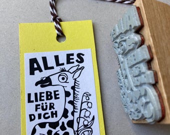 Stamp "great mail" giraffe post