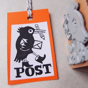 Stempel Krähe "Post"