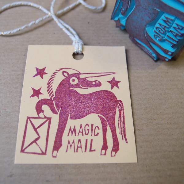 Stempel "Magic mail" Einhorn