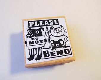 riot stamp "Please do not bend" rubberstamp snailmail