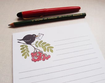 blackbird notepad stationery 25 sheets
