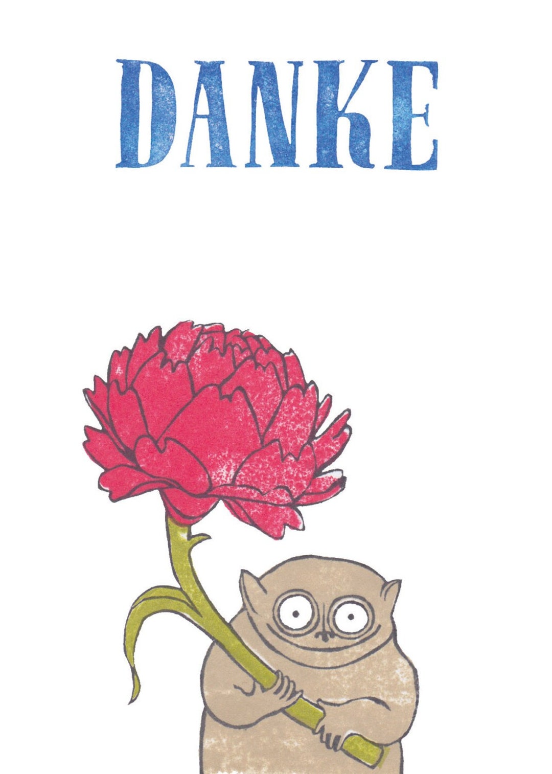 Double Card Danke / Thank You - Etsy