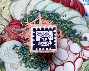 postage rubberstamp stamp mushroom