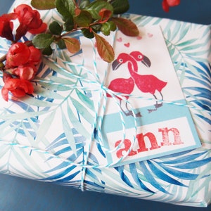 Geschenkanhänger Set Flamingo