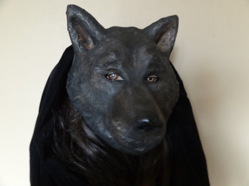 Wolf Mask Wolf Costume Masquerade Mask Paper Mache Mask | Etsy