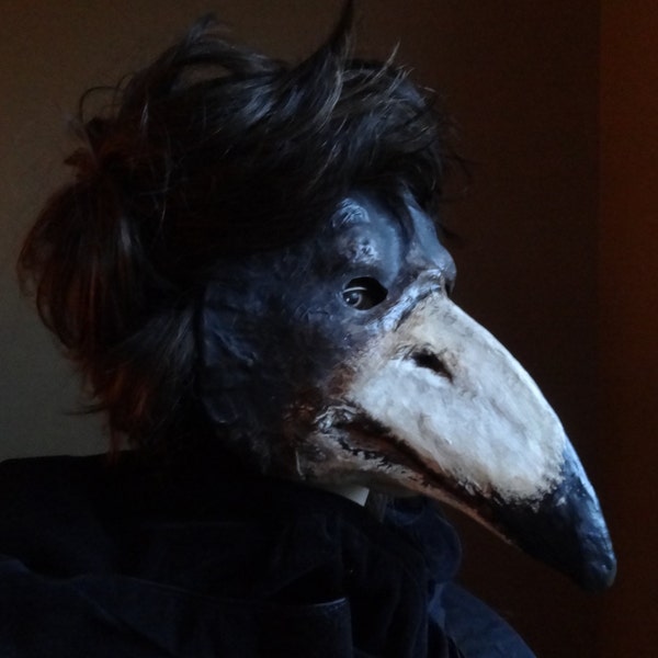 Crow mask, raven mask, bird mask, bird costume, masquerade mask, masquerade men, Halloween mask