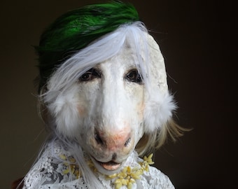 Sweetest Thing Paper mache goat mask goat costume