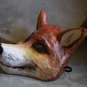 She so lovely Paper mache fox mask fox costume image 5