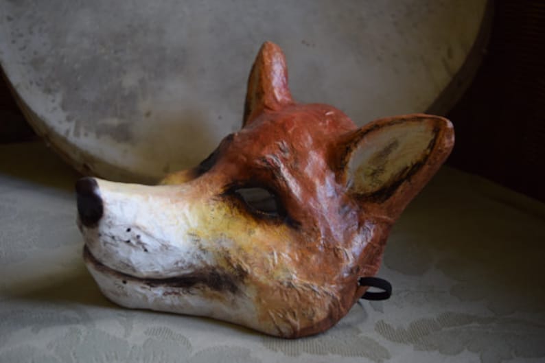 She so lovely Paper mache fox mask fox costume image 5