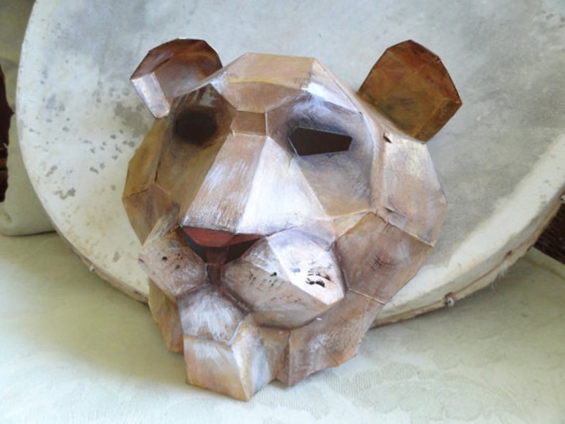 DIY Halloween mask, Make your own Lion Mask and Rabbit mask from recycled paper image 2