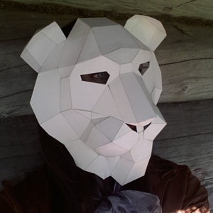 DIY Halloween mask, Make your own Lion Mask and Rabbit mask from recycled paper image 4