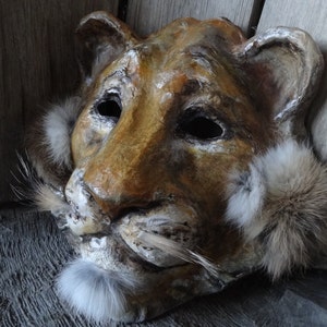 3 D Masks Masquerade masks Paper mache lion head mask lion costume Halloween mask Masquerade Halloween wear