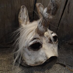 Masquerade masks paper mache horse Unicorn mask