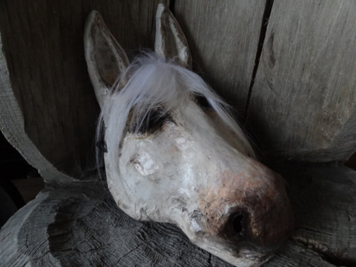 3d-mask-paper-mache-horse-head-mask-horse-costume-etsy
