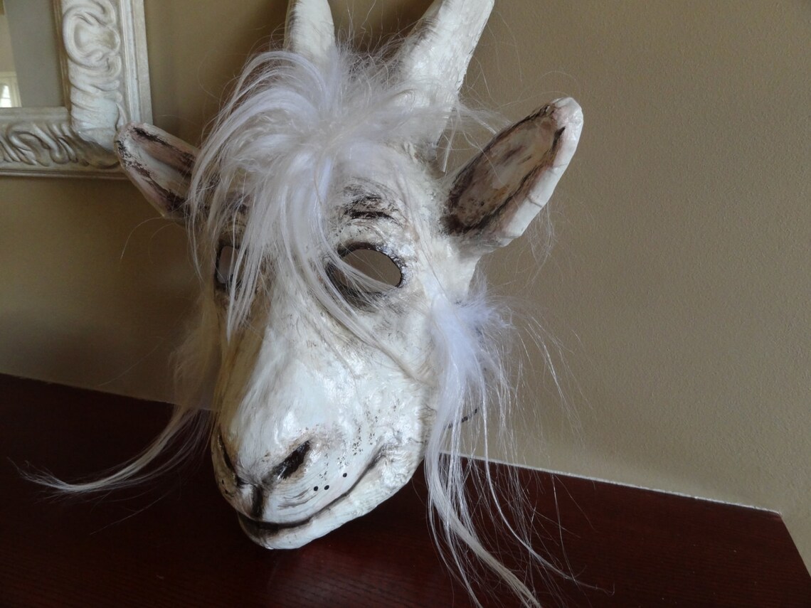 Masquerade Mask Goat Head Mask Goat Costume Paper Mache Animal - Etsy