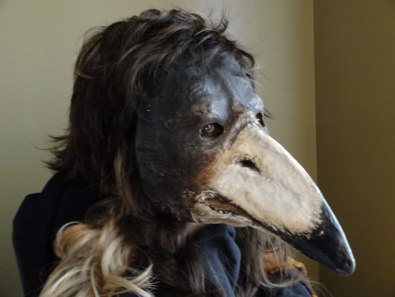 Plague Mask Paper Mache Mask Crow Mask Raven Mask - Etsy