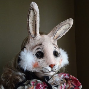 Rabbit mask, bunny mask, animal mask, Halloween mask, rabbit costume, bunny costume, Masquerade masks, animal mask