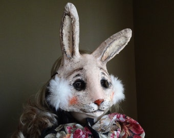 Rabbit mask, bunny mask, animal mask, Halloween mask, rabbit costume, bunny costume, Masquerade masks, animal mask