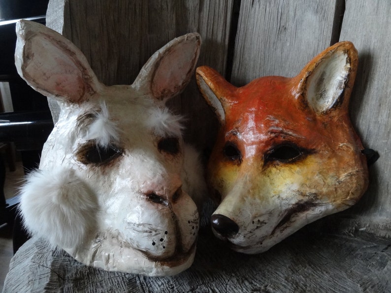 She so lovely Paper mache fox mask fox costume image 2