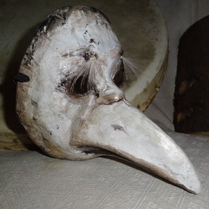Plague Doctor mask paper mask, Crow mask, raven mask, masquerade, Halloween wear