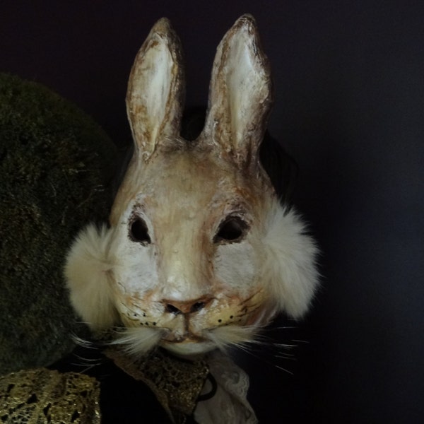 Bunny mask Peter Rabbit paper mache rabbit mask hare mask bunny mask