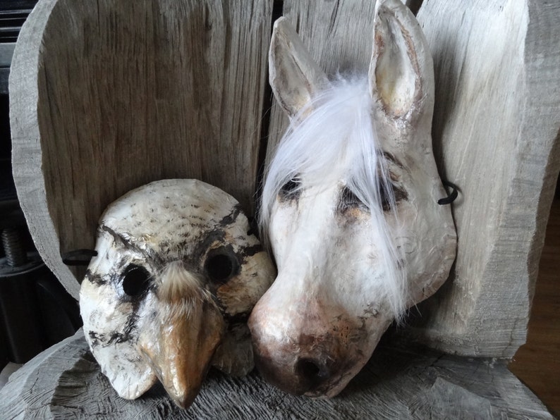 Animal Mask Horse Head Mask Paper Mache Horse Mask Horse Etsy