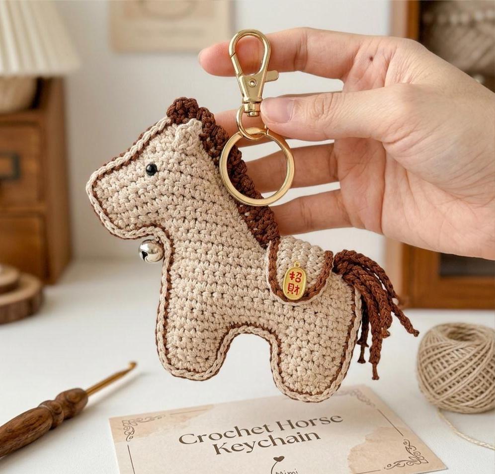 40 Mini Crochet Patterns for Small Makes, Keychains, and Tiny Amigurumi 36 Crochet Horse Keychain Pattern Amigurumi Mini Horse Plush