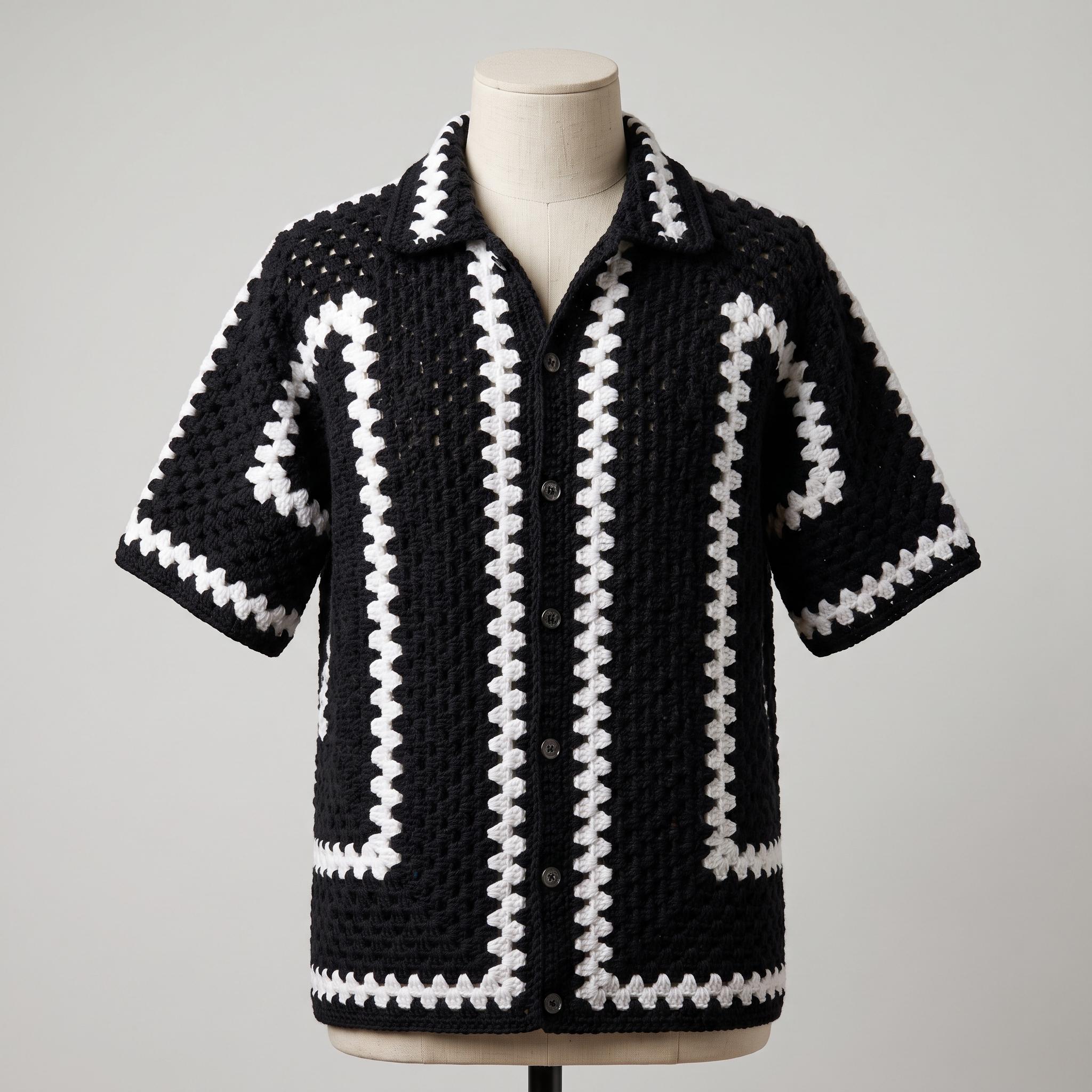 Crochet Hexagon Shirt Man - Etsy