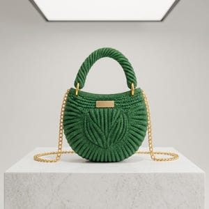 Crochet Macrame Shoulder Bag Pattern, Textured Cotton Handbag (PDF Download)