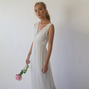 Ivory Sleeveless Wedding Dress , Open Back Wedding Dress 1286 - Etsy