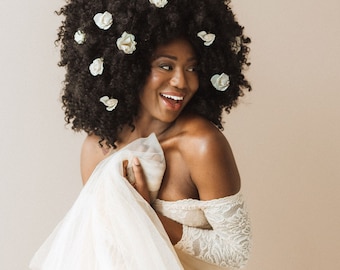 Off-The-Shoulder Ivory Wedding Dress #1134