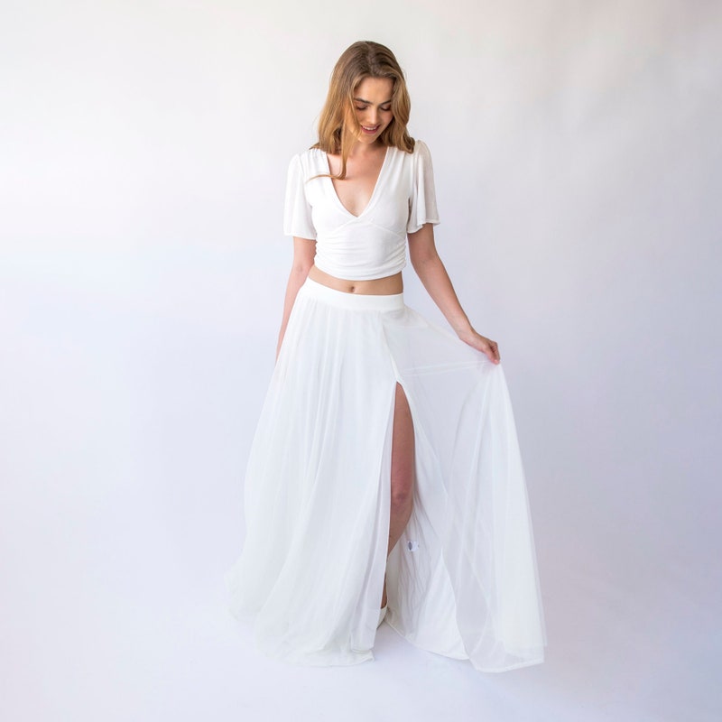 Silk Chiffon Skirt main image 1